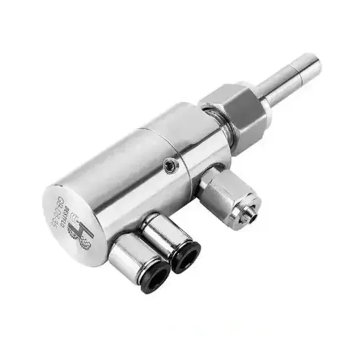 Shutoff valve nozzle