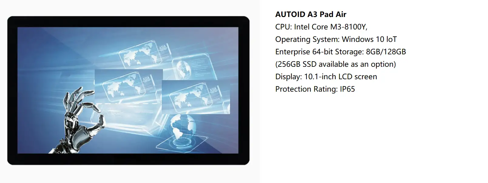 Displays-AUTOID A3 Pad Air