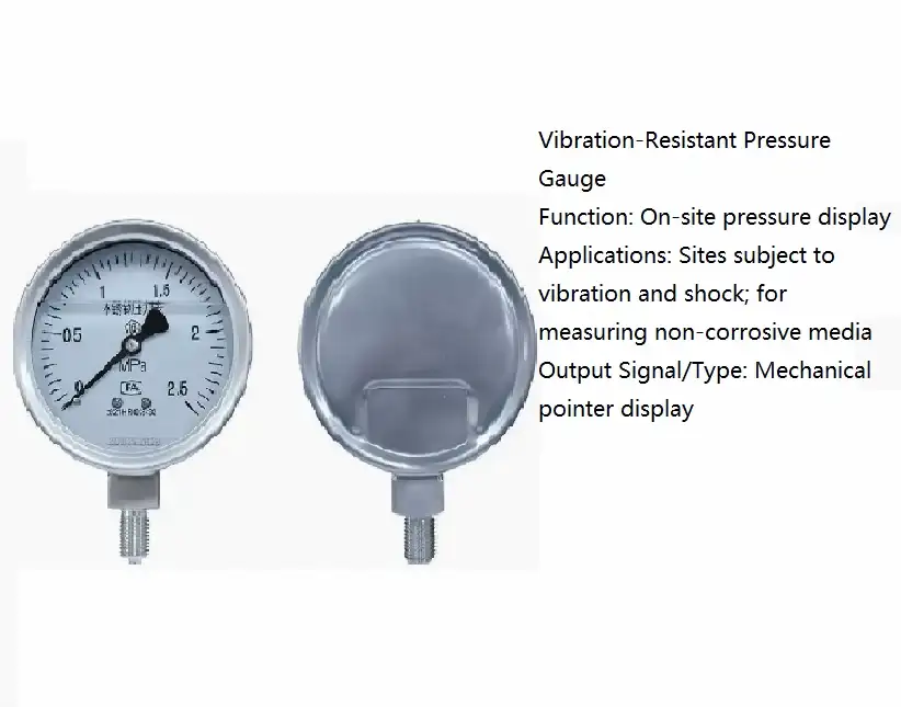 Vibration Resistant Pressure Gauge