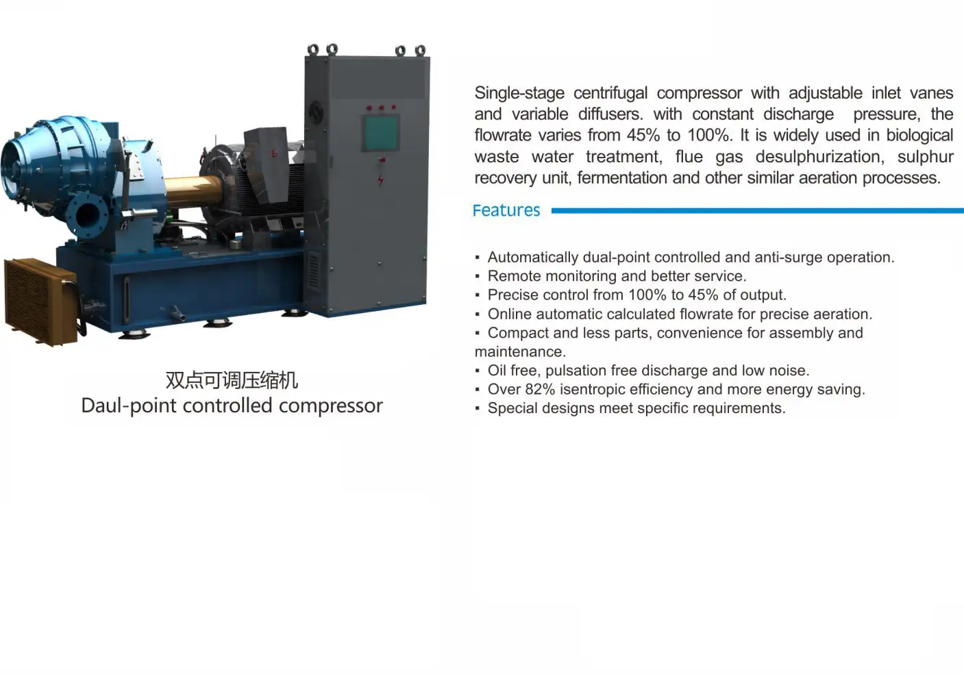 Daul-point controlled compressor