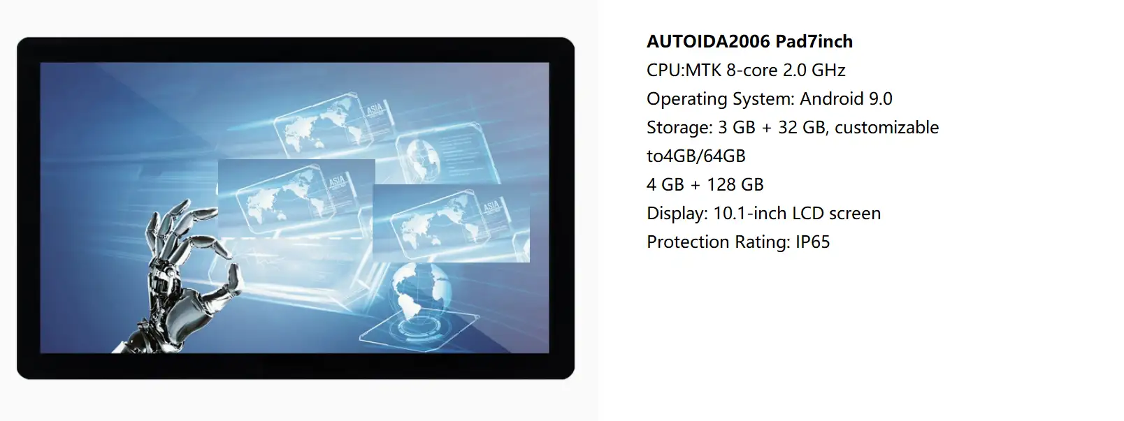 Displays AUTOIDA2006 Pad7inch